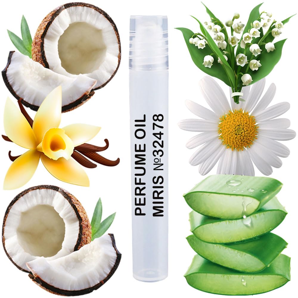 MIRIS No. 32478, Inspired by Coconut Passion, Long-Lasting Perfume Oil for Women Roll-On, Rollerball 0.34 Fl Oz / 10 ml