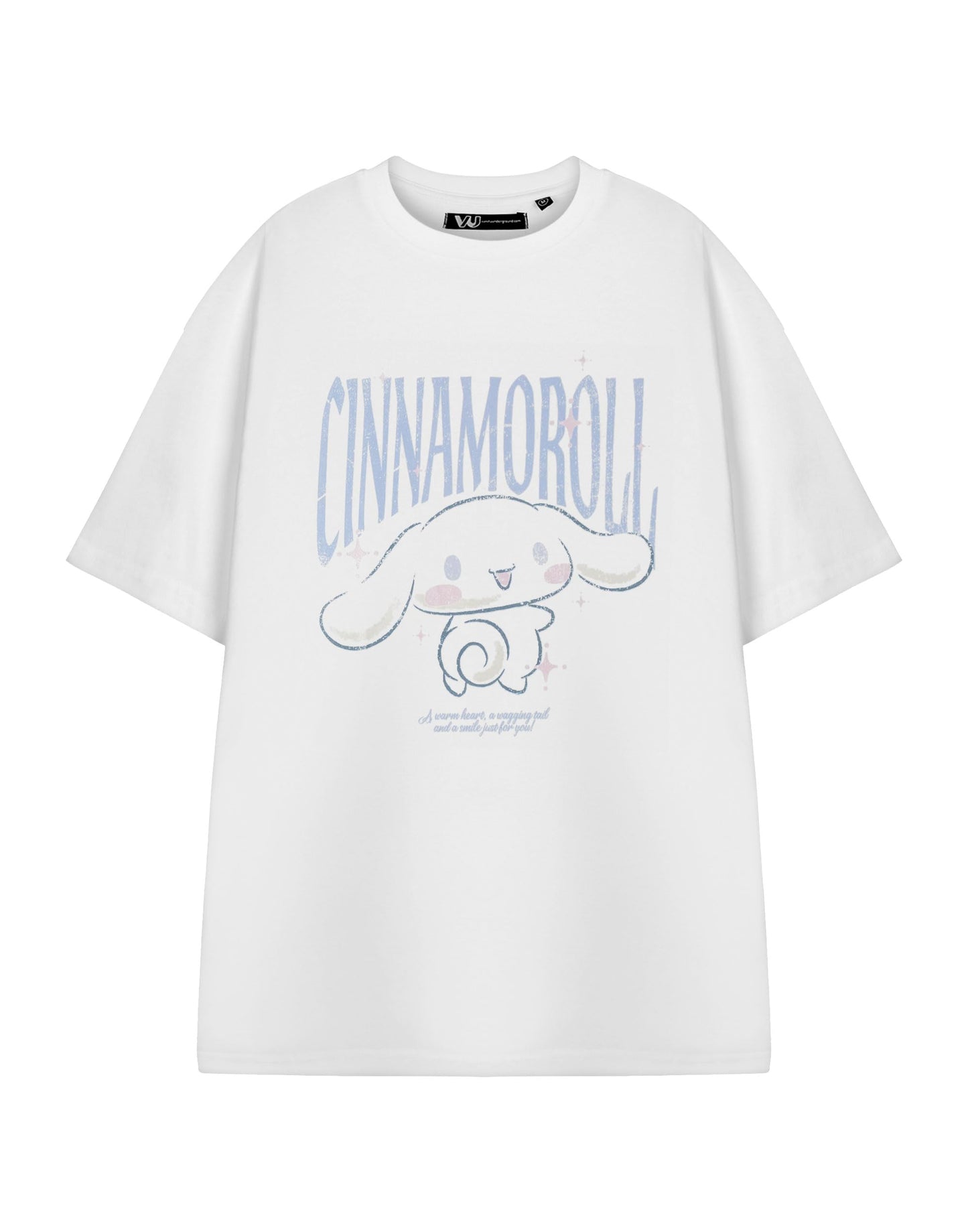 Hello Kitty & Friends Womens White Short Sleeved T-Shirt | Cinnamoroll Graphic Tee for Women | Sanrio Character Print Shirt, My Melody, Kuromi