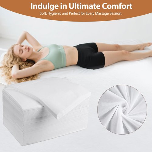 300 Pcs Disposable Massage Table Sheets 31" x 71 Disposable Bed Sheets Non Woven Fabric SPA Bed Cover Breathable for Massage Beauty Tattoos