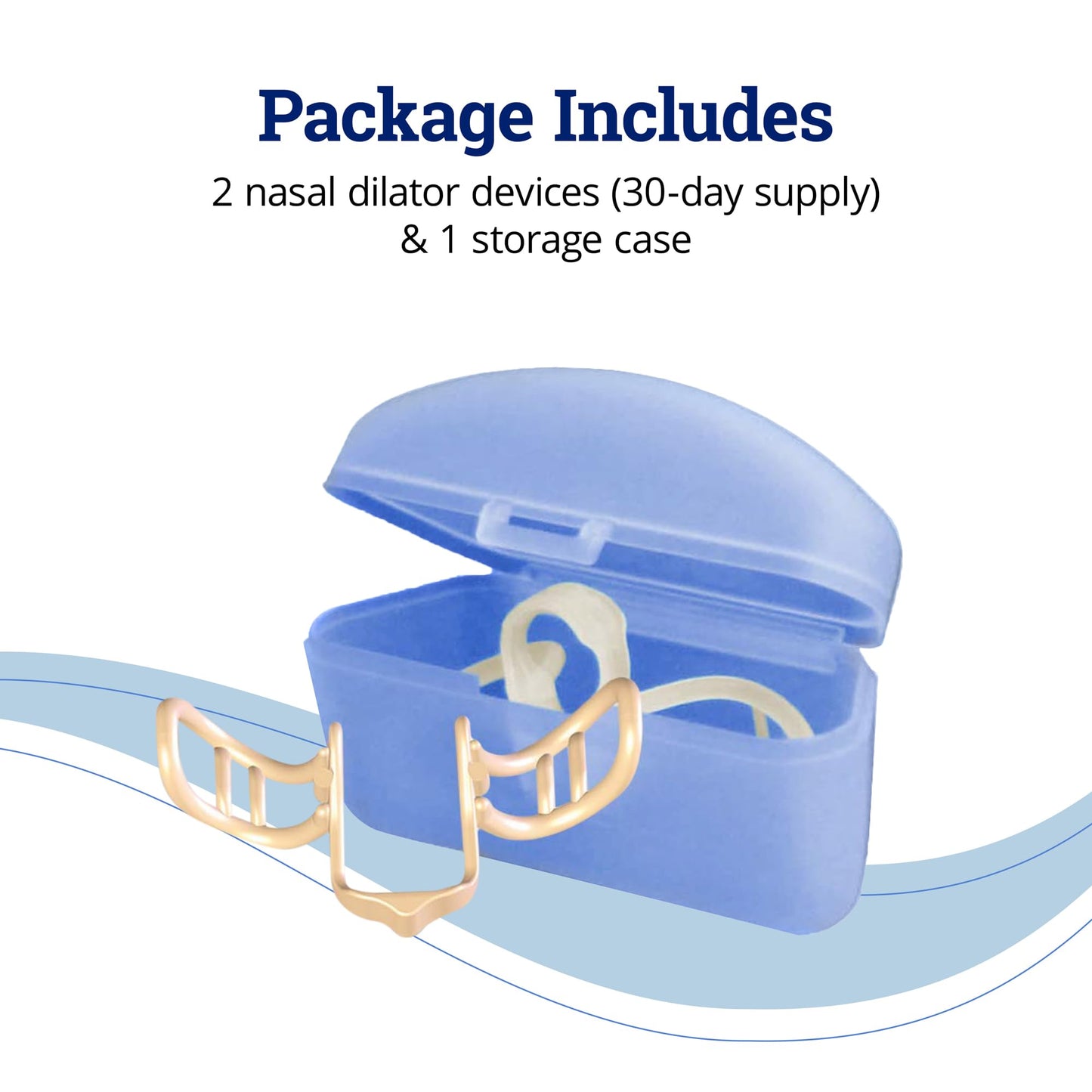 ZQuiet, Breathe, Anti-Snoring Nasal Dilator with Storage Case, Natural Snoring Solution, 2 Count, 30-Day Supply, Made in USA