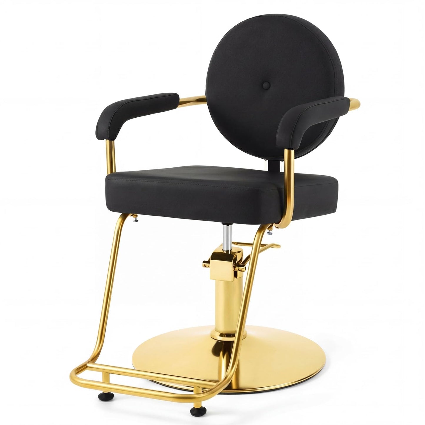 Artist hand Barber Salon Chair for Hair Stylist, Hydraulic Salon Styling Chair 360° Swivel Adjustable Height, Spa Beauty Equipment for Beauty Salon, Home Studio, 330 lbs Capacity, Black and Gold