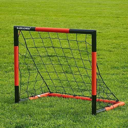 KAIHAOWIN Soccer Goal 3'x2.5'|6'x4'|8'x6'|10'x6.6'-Steel Frame Goal Post All Weather Soccer Net-Quick Assembly Training Sports Soccer Goals for Backyard Indoor Outdoor-Heavy Duty Metal Soccer Goals