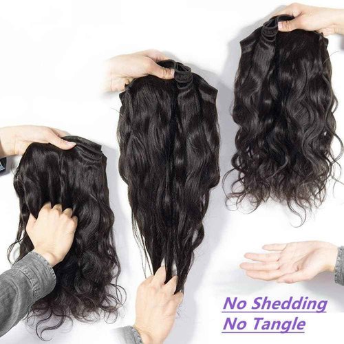 Human Hair Bundles Body Wave 20 22 24 Inch Bundles Human Hair 12A Brazilian Virgin 100% Unprocessed Quick Weave Hair Bundles for Black Women Natural Color