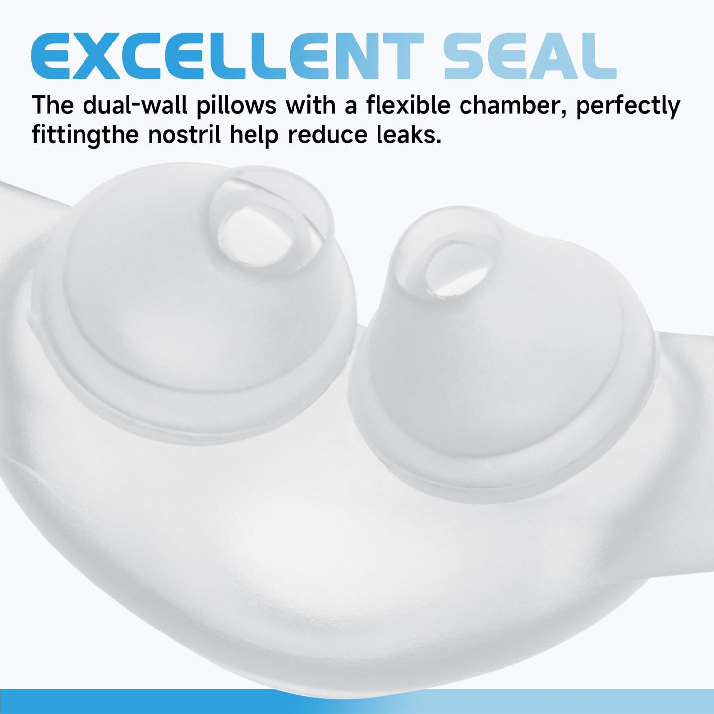 CPAP Nasal Pillow Cushion Replacement for ResMed Swift FX Nasal Mask Nose Pillow, Soft Gel Silicone Dual-Wall Nose Pillow Cushion - Medium