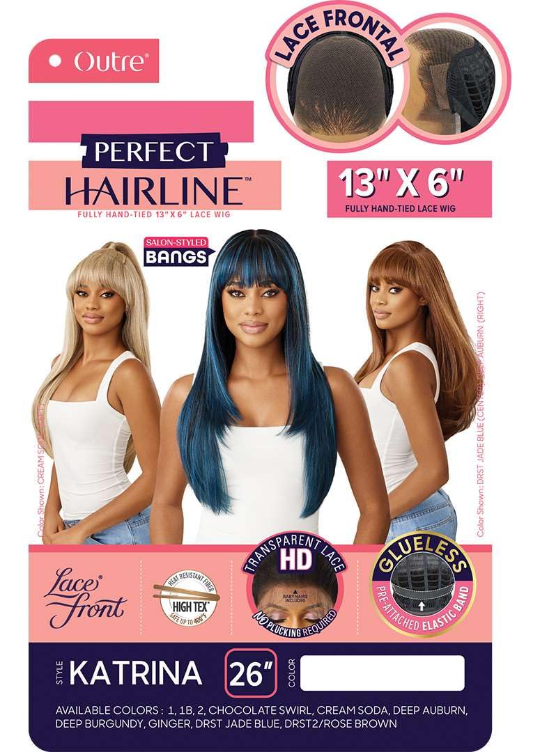 Outre Lace Front Wig -Perfect Hair Line 13X6 - Katrina (CHOCOLATE SWIRL)