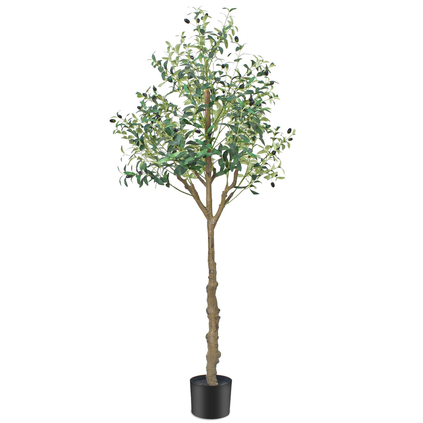 AnTing Fake Plants Olive Tree 6FT for Decor - Artificial Olive Tree 72in for Home Office Garden Hotel Decor Housewarming Gifts(1Pack)