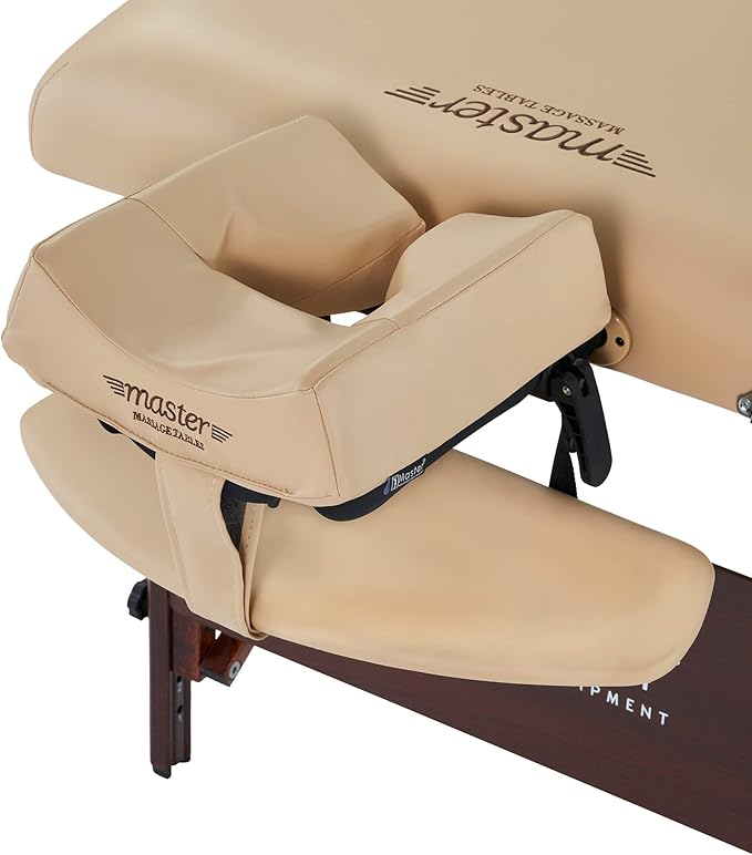 Master Massage 30" Del Ray Pro Portable Massage Table Package, Sand Color, Luxurious with 3" Thick Cushion of Foam