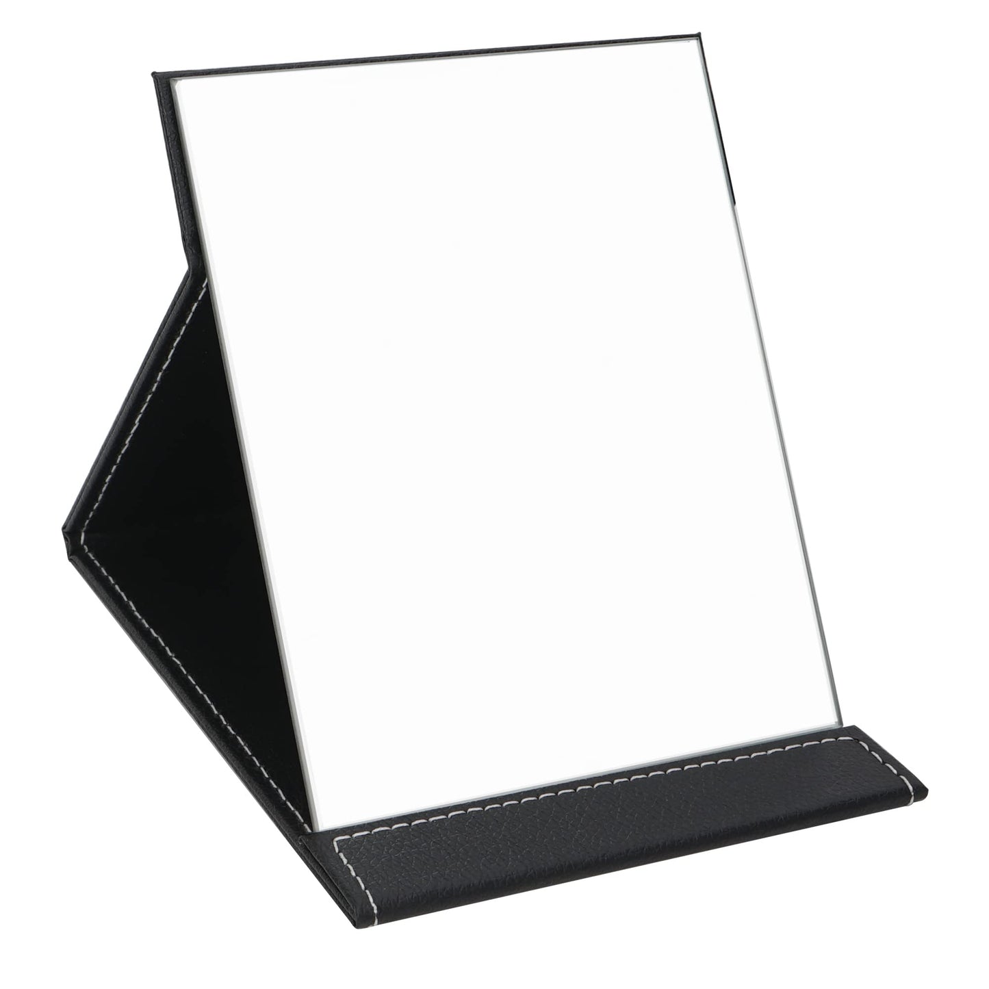 EFAILY Folding Travel Mirror, PU Portable Adjustable Rectangular Ultrathin Mirror, for Travel, Camping,Home(10W  7.8L)