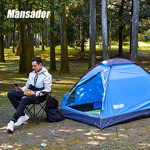 Mansader 2 Person Camping Dome Tent,Waterproof Lightweight Portable Tents for Outdoor Camping Hiking Travel