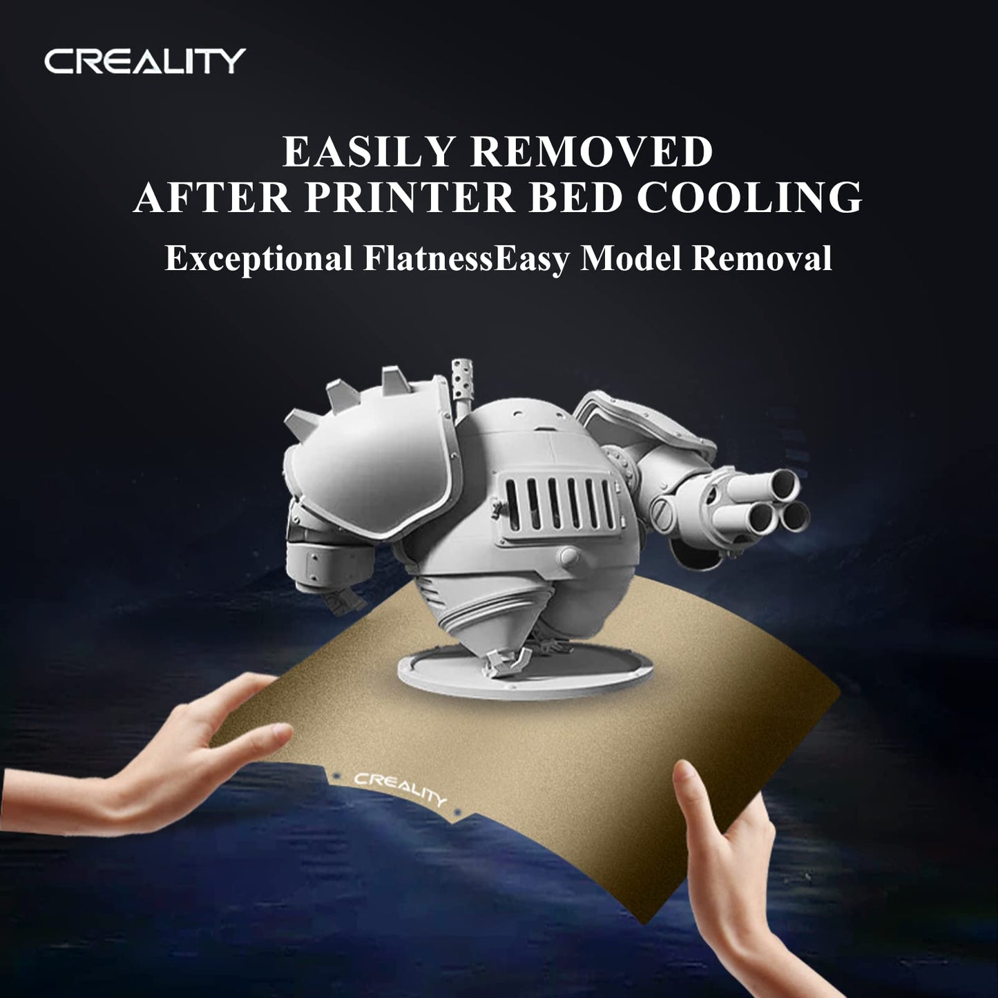 Creality Official PEI Plate with Adhesive for Creality Ender 3/Ender 3 Pro/Ender 3 V2/Ender 3 S1/Ender 3 S1 pro/Ender 3 neo/Ender 3 v2 neo/Ender 5/Ender 5 Pro and All 265*250*8mm, Size 3D Printer