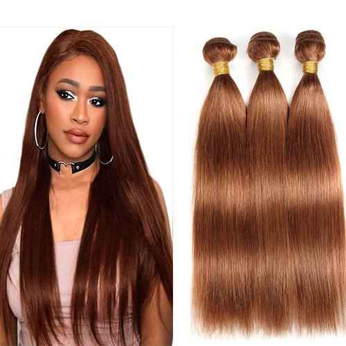 Condescension Human Hair Bundles 18 20 22 Inch Blonde Light Brown Straight Bundles Human Hair Unprocessed Brazilian Virgin Quick Weave Hair for Black Women