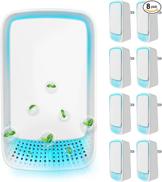 8Pack Plug In Air Ionizers for Home Negative Ion Technology Air Purifier for Bedroom,2025 Quiet Operation Air Freshener for Home,Bedroom,Office,Garage Room,Portable Air Purifiers Odor,Pets Smell