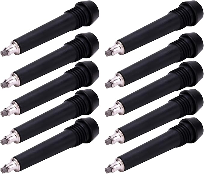 10 Pieces Trekking Pole Tips, Tungsten Steel Rod End Tip, Walking Sticks Accessories, Rubber Feet for Hiking Pole - Climbi...