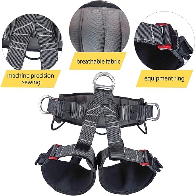 SOB Tree Climbing Harness, Adjustable Thickness Widen Protecta Safety Harness, Half Body Harnesses for Rock Climbing Rescu...