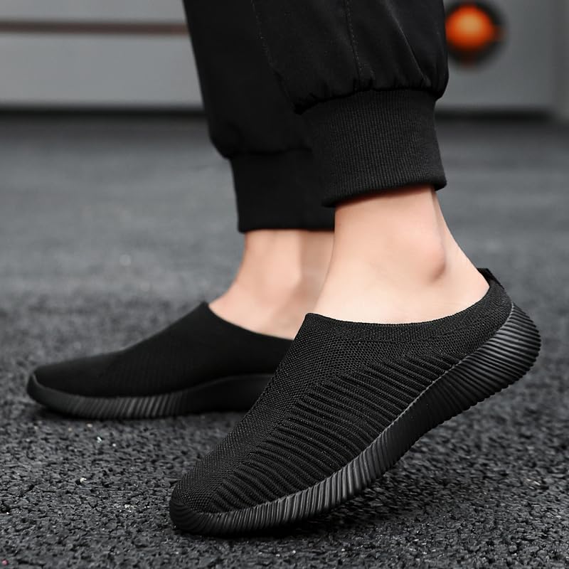 Women's Semi-Closed Active Mesh Slippers Slip-On Non-Slip Outdoor House Shoes Walking Shoes for Everyday Comfort