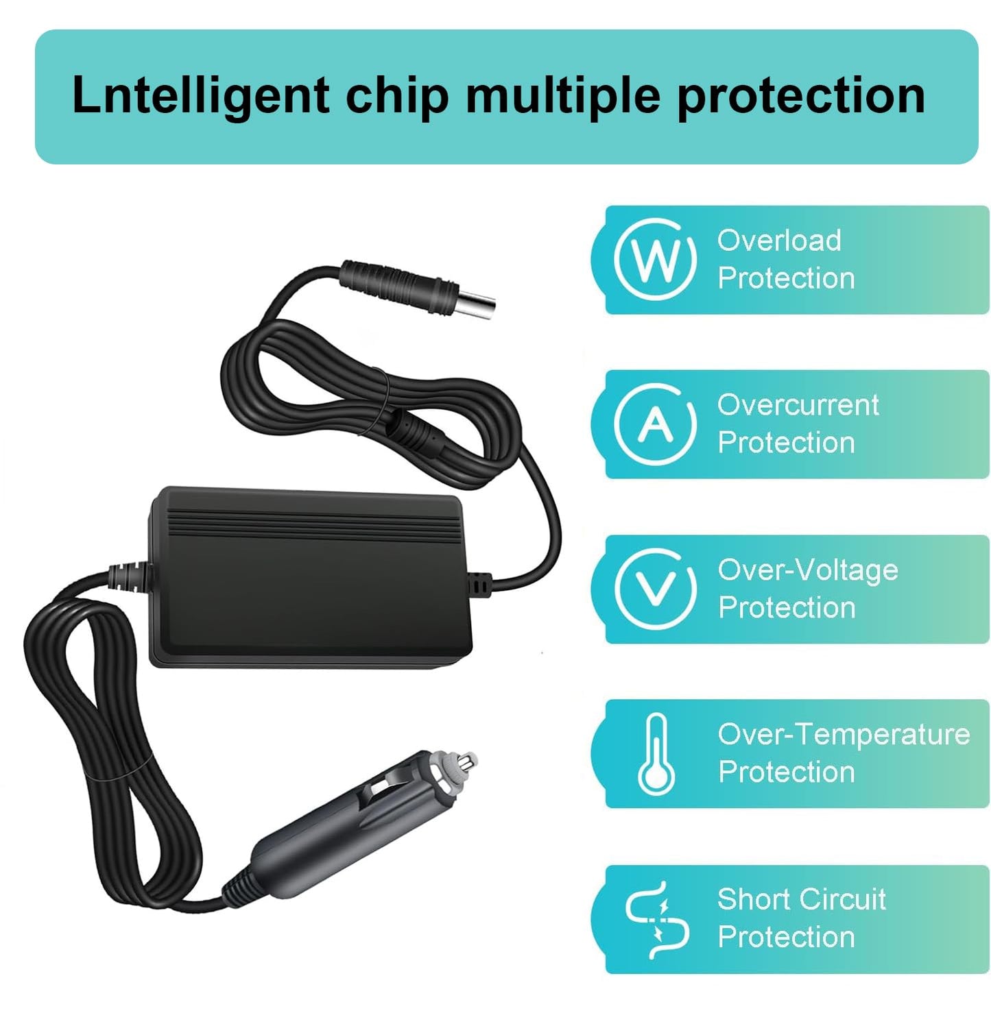 90W Car Charger Adapter for Resmed S10 Series CPAP ResMed Airsense 10 S10 AirCurve 10 Series Resmed S10 370001 37297 Rockpals 300W/500W Vehicle Power Supply