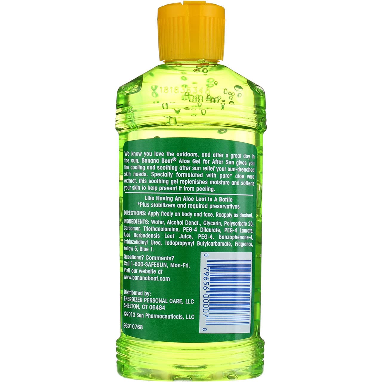Banana Boat Aloe After Sun Gel - 8 OZ, Pack of 5