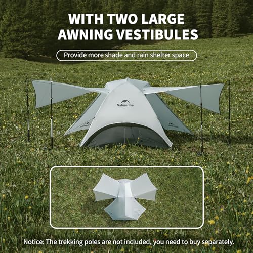 Naturehike Star River UL 2 Person Backpacking Tent, Double Layer Waterproof Two Person Tents, Lightweight Backpacking Cycl...