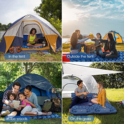 HiiPeak Sleeping Pad - Ultralight Inflatable Sleeping Mat with Built-in Foot Pump, Durable Compact Waterproof Camping Air ...