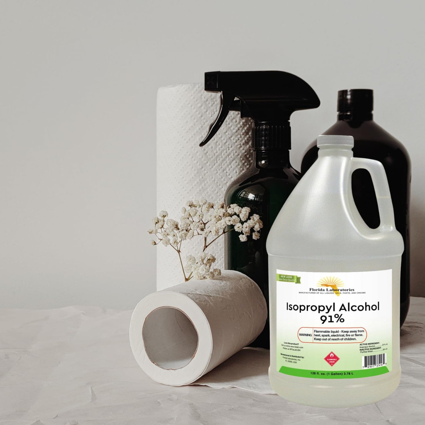 Isopropyl Alcohol Grade 91% - 4 Gallon - Made in USA -