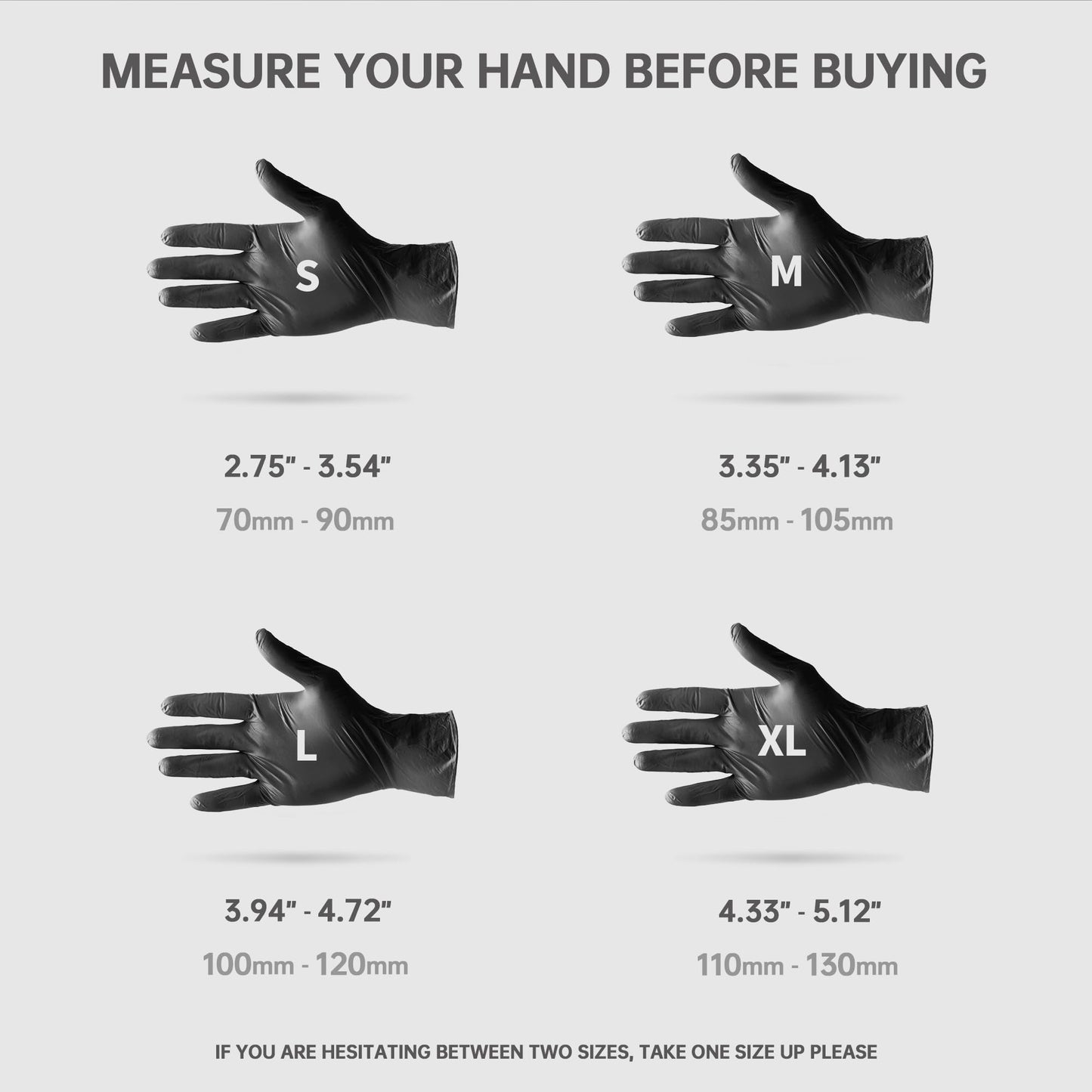 Medguy Black Nitrile Disposable Gloves, 4.5 Mil Powder-Free Latex-Free Food-Safe Glove for Exam, Tattoo, Food Prep, 100 Pcs (Medium)