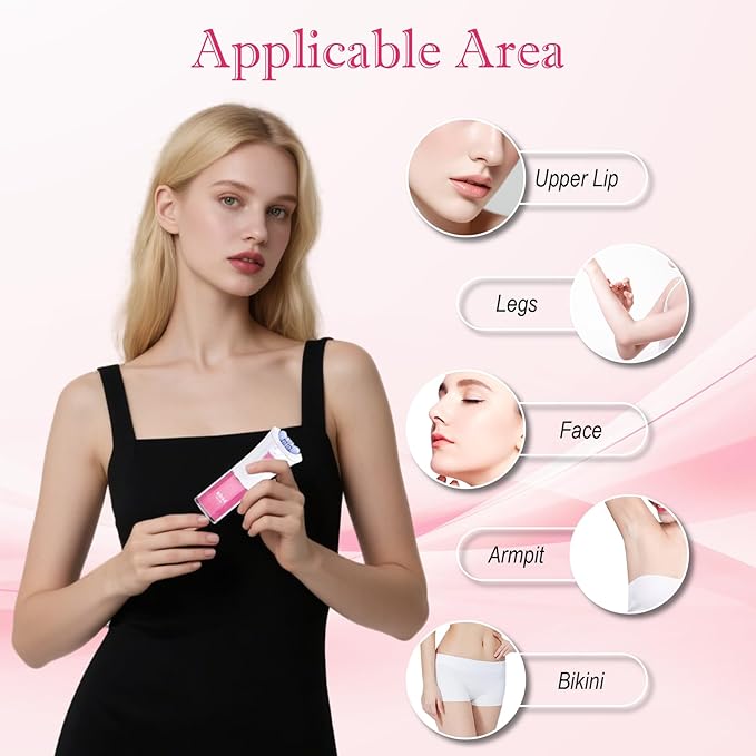 Skin Epilator, 2025 New Skin Hair Remover for Face, Facial Hair Removal for Women with LED Light, Cordless Epilators Hair Removal for Facial, Arms, Legs and Bikini (Pink)