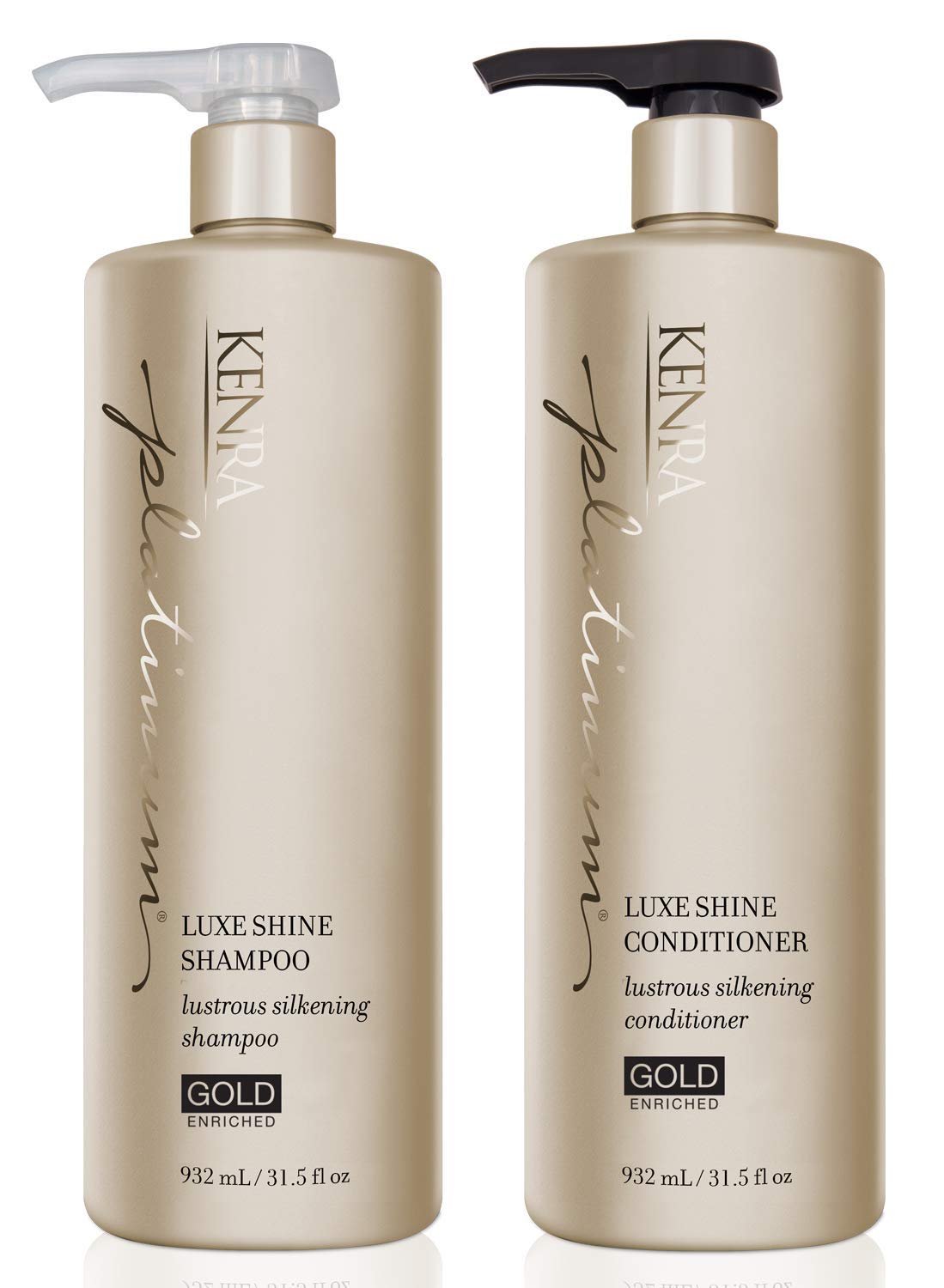 Kenra Platinum Luxe Shine Shampoo/Conditioner | Gold Enriched | Transforms Dull And Lifeless Strands To Glamorous And Full-Bodie