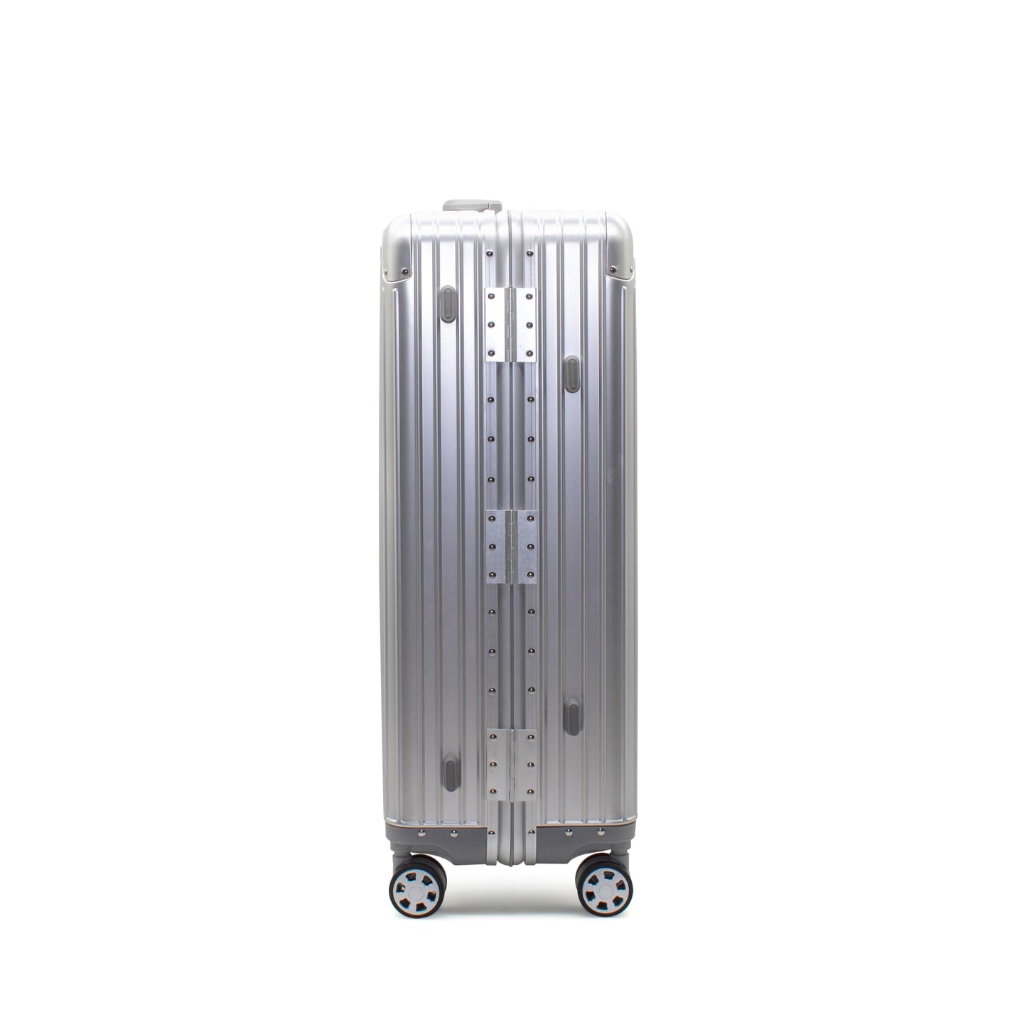 Gabbiano All-Aluminum Luggage Zipperless Suitcase (30” Large) – Aluminum-Magnesium Hardside Spinner with TSA Latch Locks, 22x14x9 (Silver, Large 30")