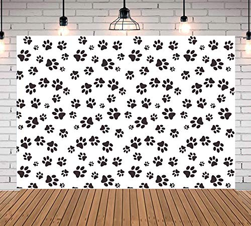 Cartoons Puppy Dog Paw Theme Photography Backdrops Kids Boys Birthday Party Banner Photo Background Newborn Baby Shower Ca...