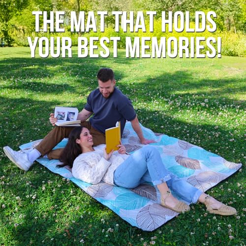 High Stream Gear Picnic Blanket Waterproof Foldable – 2-in-1 Picnic Mat and Bag, Large Outdoor Beach Mat, Compact & Portab...