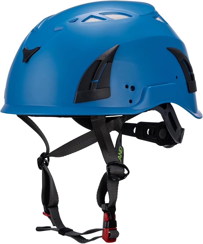 Land Helmets ClimbPro Safety Helmet for Rock Climbing – Lightweight & Durable Hard Shell with Adjustable Chin Strap and Ac...