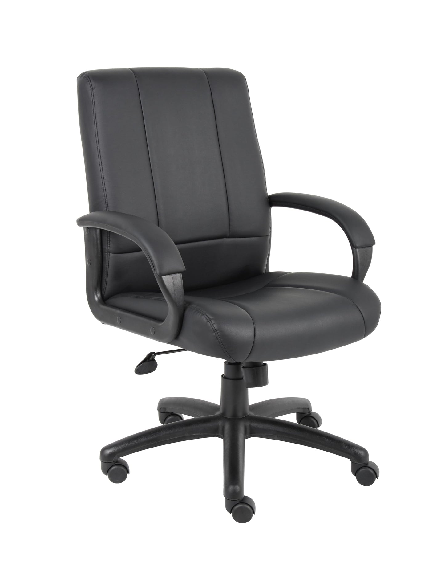 Boss Office Products Caressoft Executive Mid Back Chair in Black (B7906)