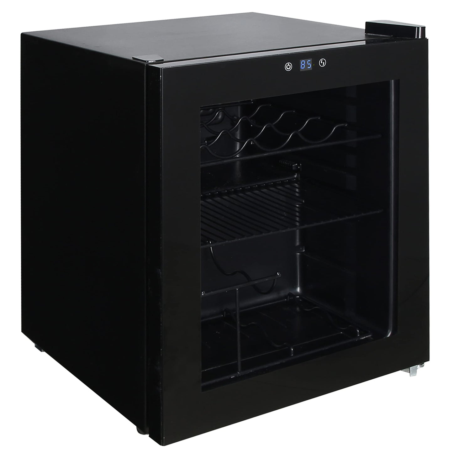 Avanti Beverage Refrigerator and Wine Cooler with 15 Bottle/60 Can Capacity, Glass Door, 17-Inch Wide Freestanding, Adjustable Thermostat Control, 1.6-Cubic Feet, Black