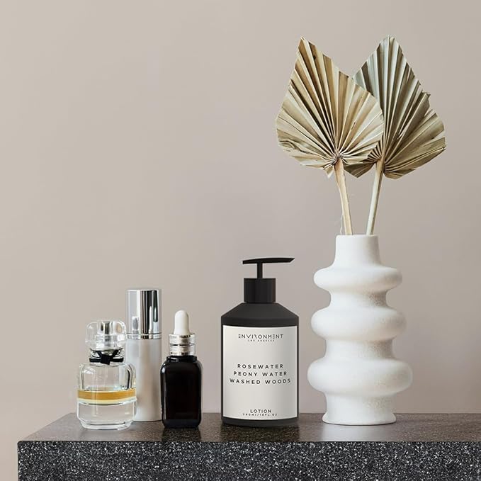 ENVIRONMENT Inspired by Designer Perfume IM L'Eau Lotion, 300ml Luxury Scented (Rosewater | Peony Water | Washed Woods) Bathroom Luxury, Men & Women High-End Body Hand Cream, Dry Skin