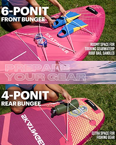 Skatinger Meteor Bundle｜11'6"x35" Super Wide Inflatable Stand Up Paddle Boards, All Accessories2, 100L Backpack, Shoulder ...