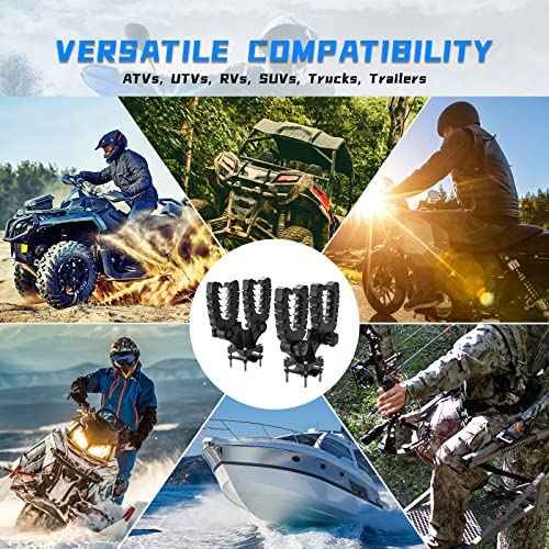 KEMIMOTO Double Tool Holder for ATV, Tool Mount for ATV, Bow Rack Tool Grips with Rubber Straps Compatible with Hunting Bike Mobility Scooter