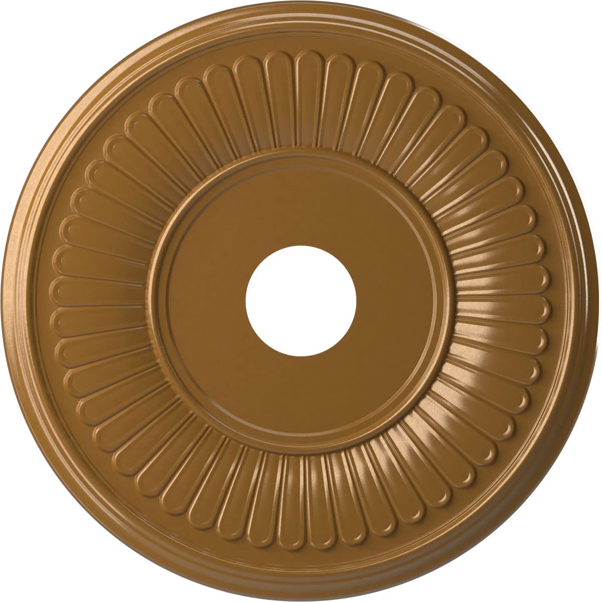 Ekena Millwork Cmp19Bedvg Berkshire Thermoformed Pvc Ceiling Medallion (Fits Canopies Up To 8 3/8), 19Od X 3 1/2Id X 1P, Univers