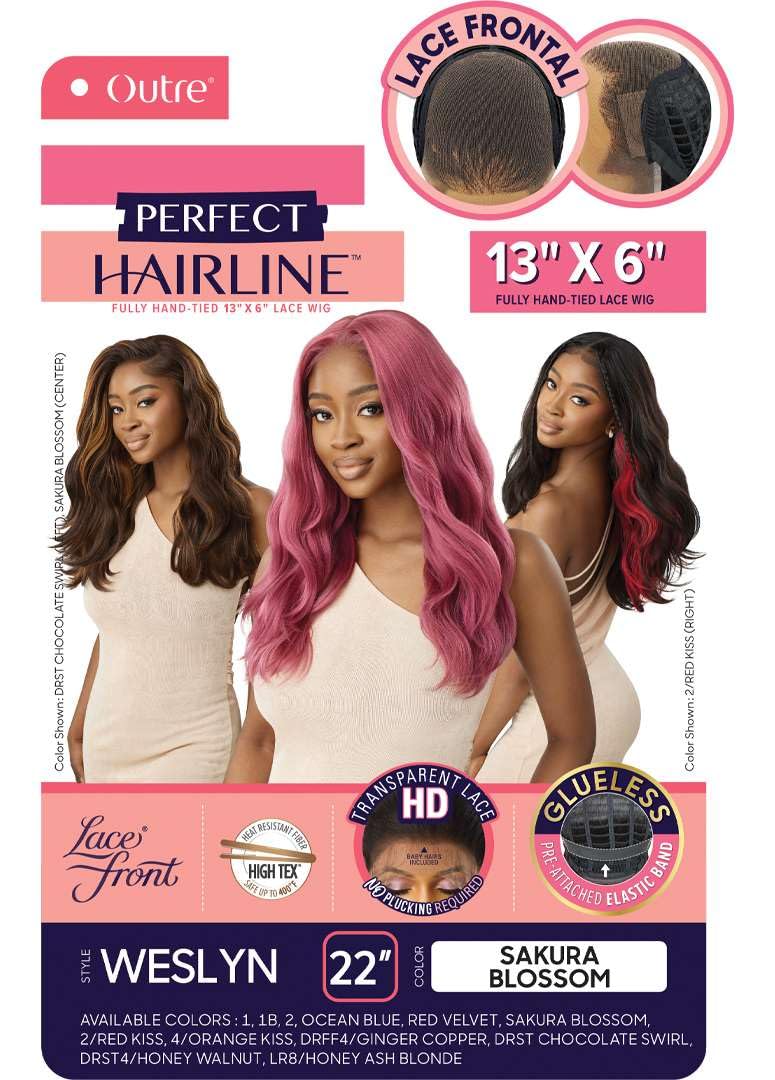 Outre Lace Front Wig - Perfect Hair Line 13X6 - Weslyn (LR8/HONEY ASH BLONDE)
