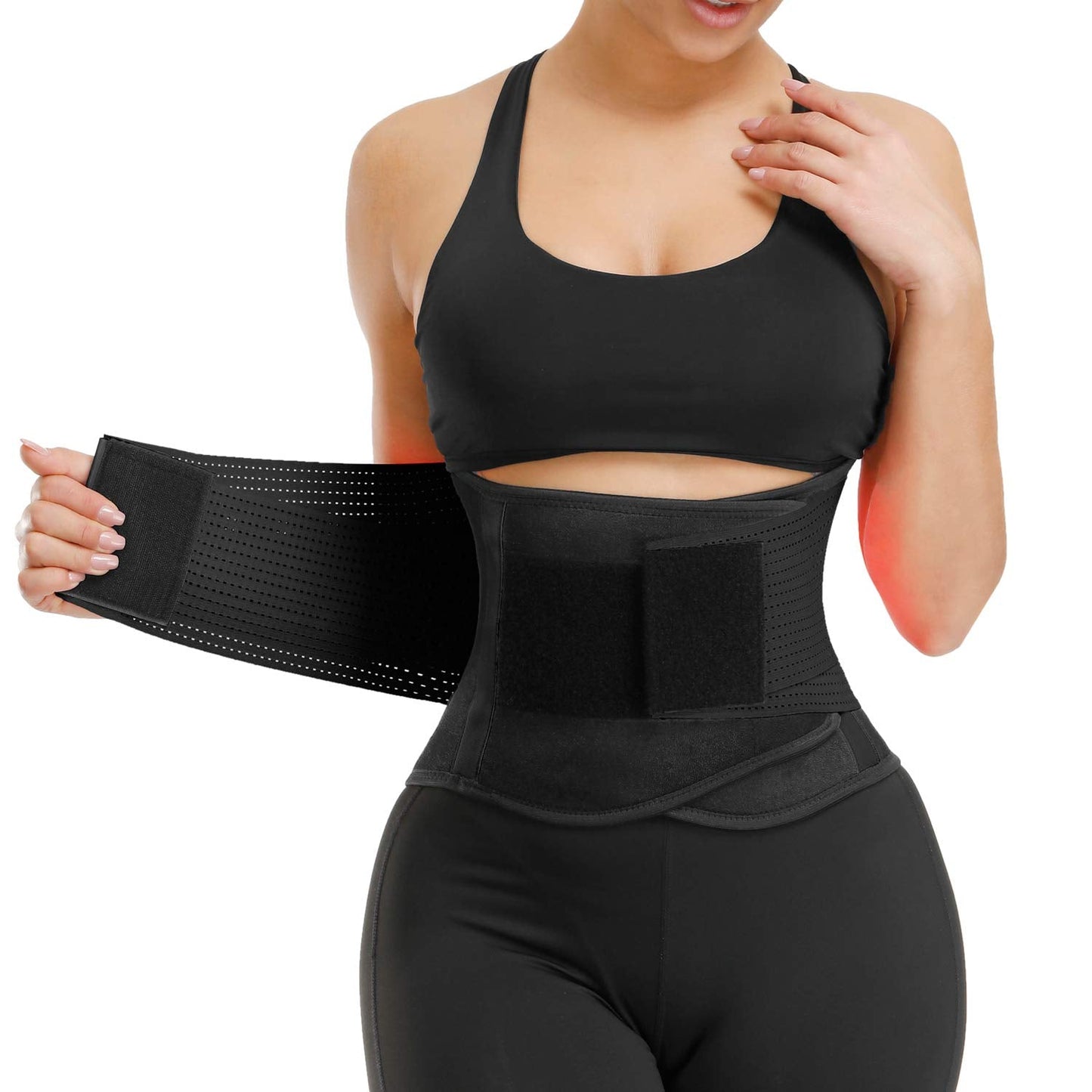 VENUZOR Waist Trainer Belt for Women - Waist Cincher Trimmer - Slimming Body Shaper Belt - Sport Girdle Belt (UP Graded)(Black,XL)