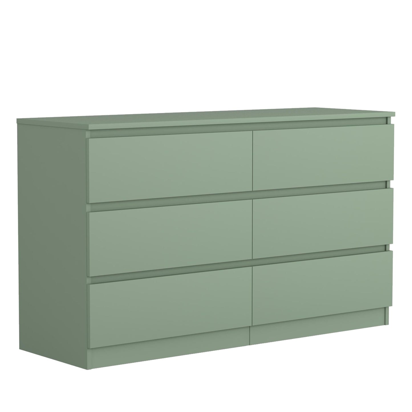 CIPACHO Green Dresser for Bedroom, Modern Large 6 Drawer Dresser with Deep Drawer,Wide Storage Chest of Drawers,TV Stand for Living Room