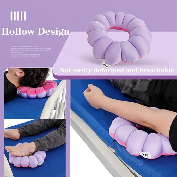 AUSTYLCO Anti Bedsore Cushion,Broken Elbow Elevation Pillow,Donut Pillow for Hand and Foot Pressure Relief,Elbow,Ankle,Leg,Hip Support Pad Purple