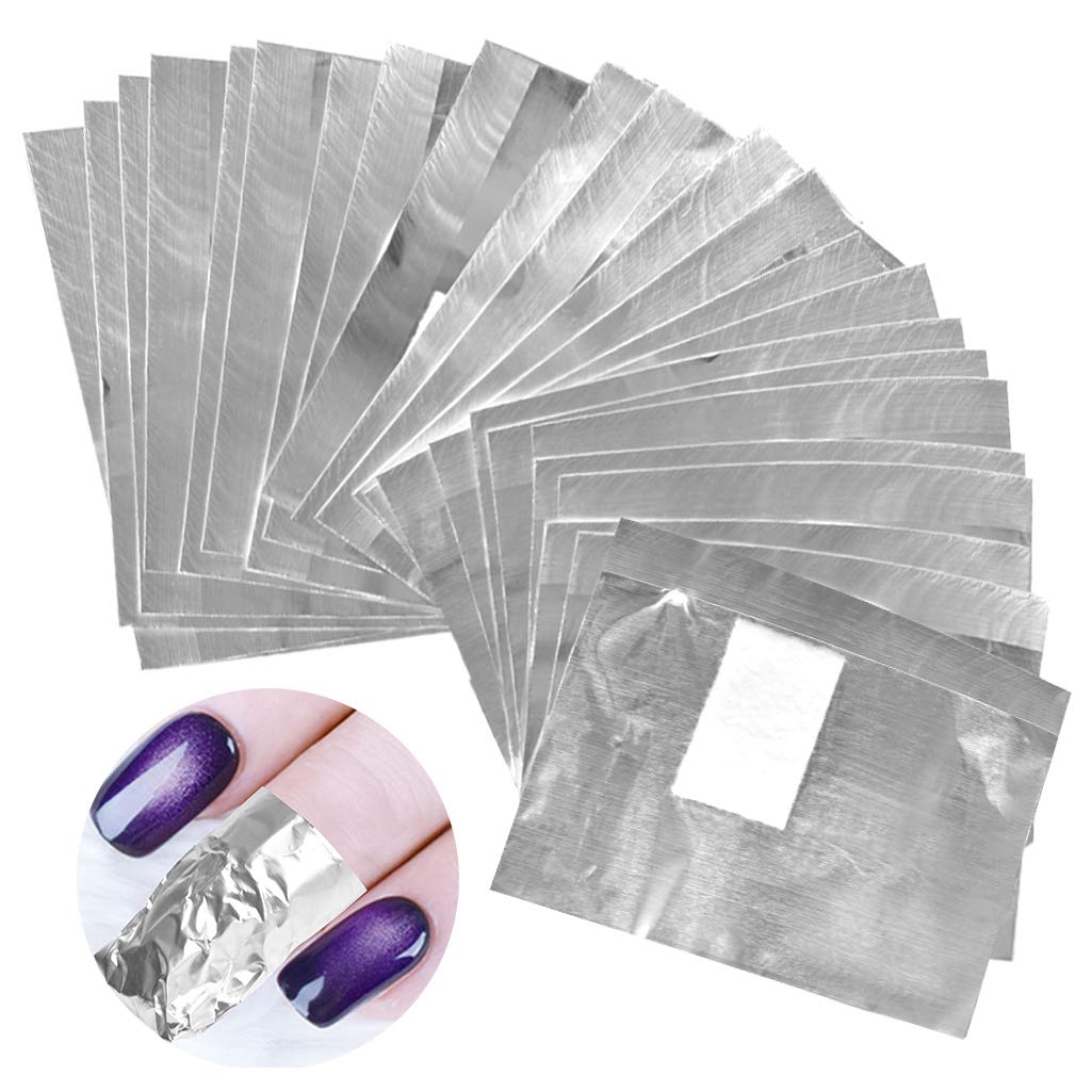 Tongcloud Nail Polish Remover Nail Foil Wraps Gel Remover Soak Off Foils Cotton Pads Gel Polish Remover Soak Off (2.5x3.5, Count