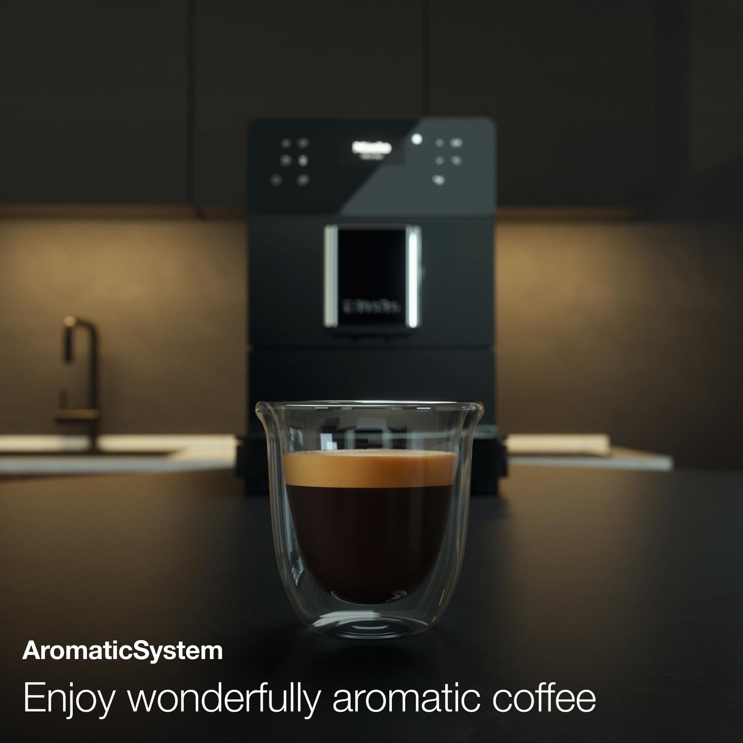 Miele CM 5310 Silence Automatic Coffee Maker - With OneTouch for Two, AromaticSystem, Individual Profile Settings, and Cleaning Programs, in Obsidian Black