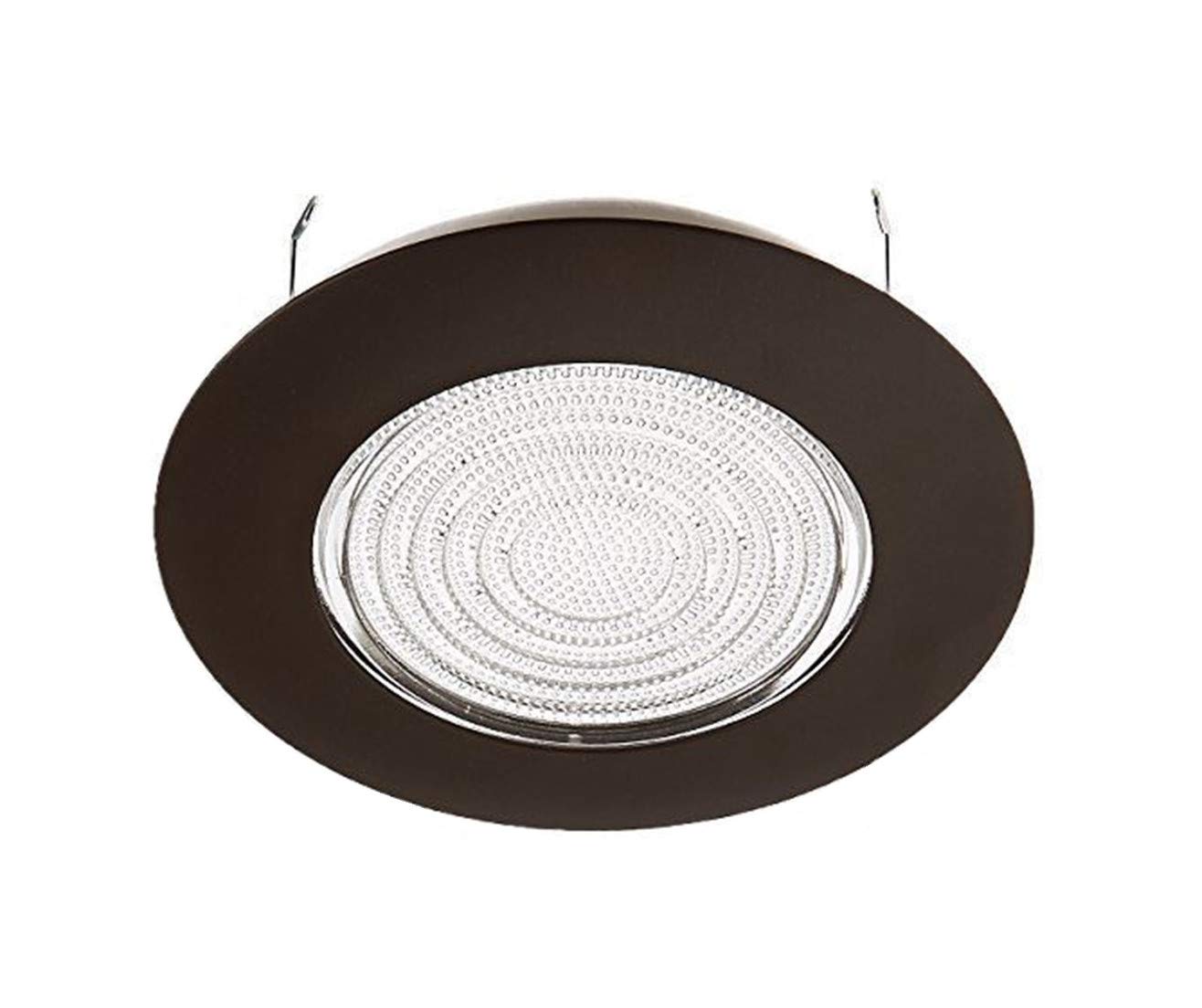 NICOR Lighting 6 inch Oil-Rubbed Bronze Recessed Shower Trim with Glass Fresnel Lens (17502OB)