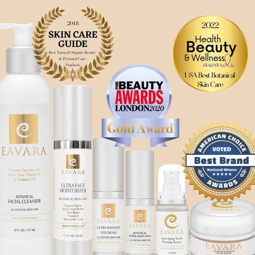 Organic Anti Wrinkle Face Serum and Anti Aging Daily Moisturizer Cream