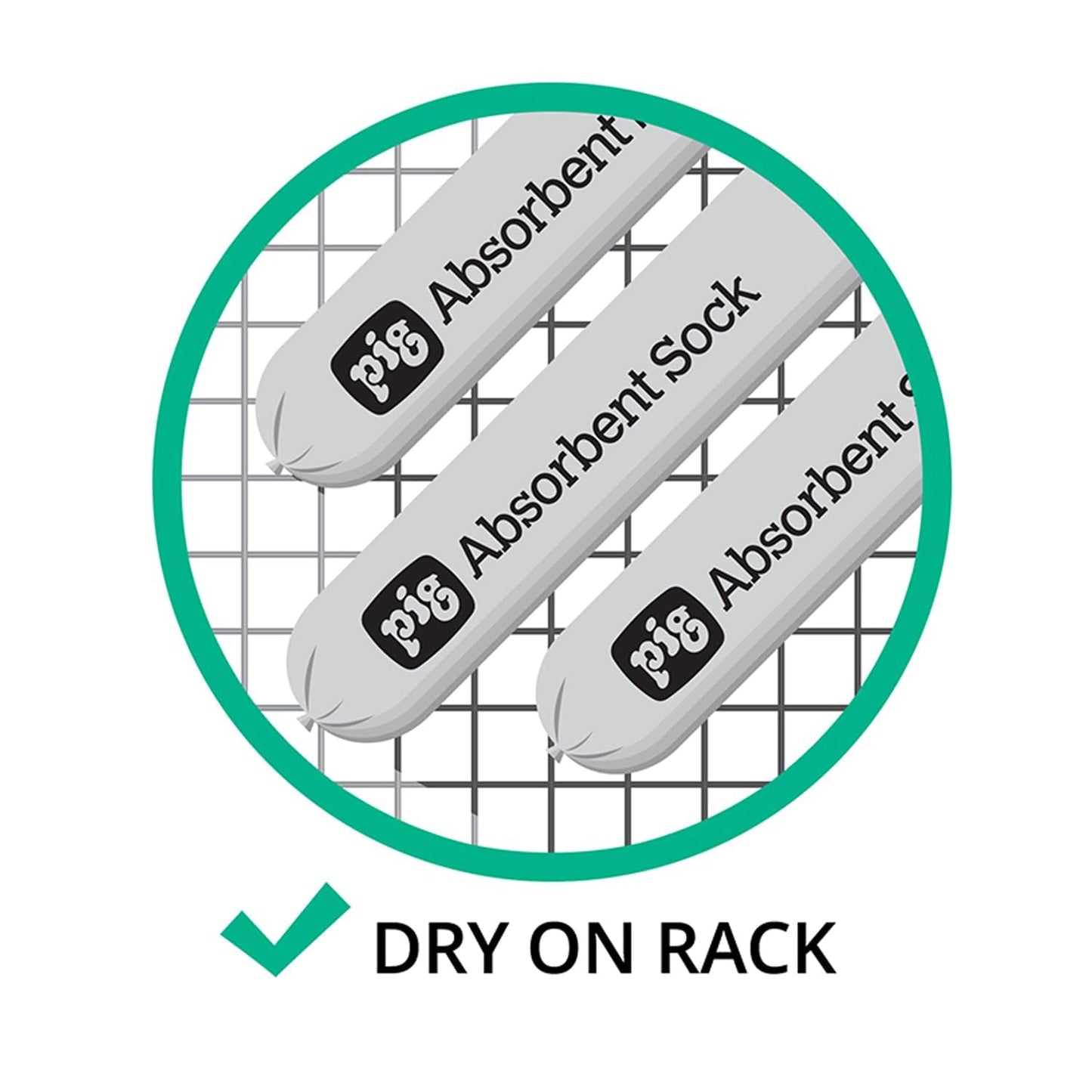 PIG Mildew-Resistant Absorbent Sock | Water Absorbing Snake | 3" W x 4' L | Absorbs up to 1 gal per Sock | 12 Count | PIG105-BL