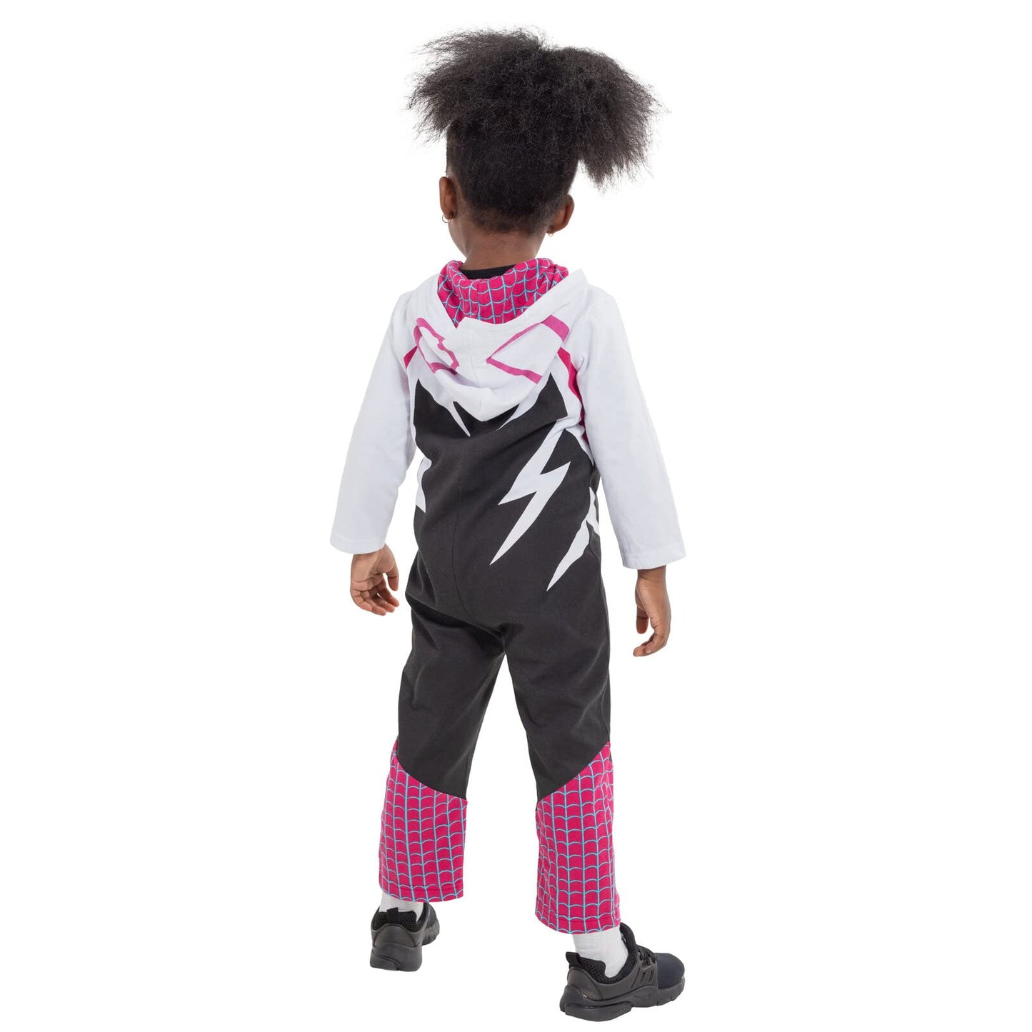Marvel Spider-Man Spider-Gwen Ghost Spider Toddler Girls Zip Up Coverall White 4T