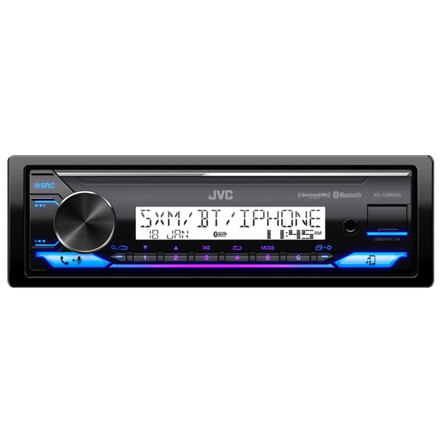 Jvc Kd-X38Mbs Marine/Powersports Radio Receiver Bundled With Sxv300M1 Satellite Radio Receiver With Marine/Rv Antenna