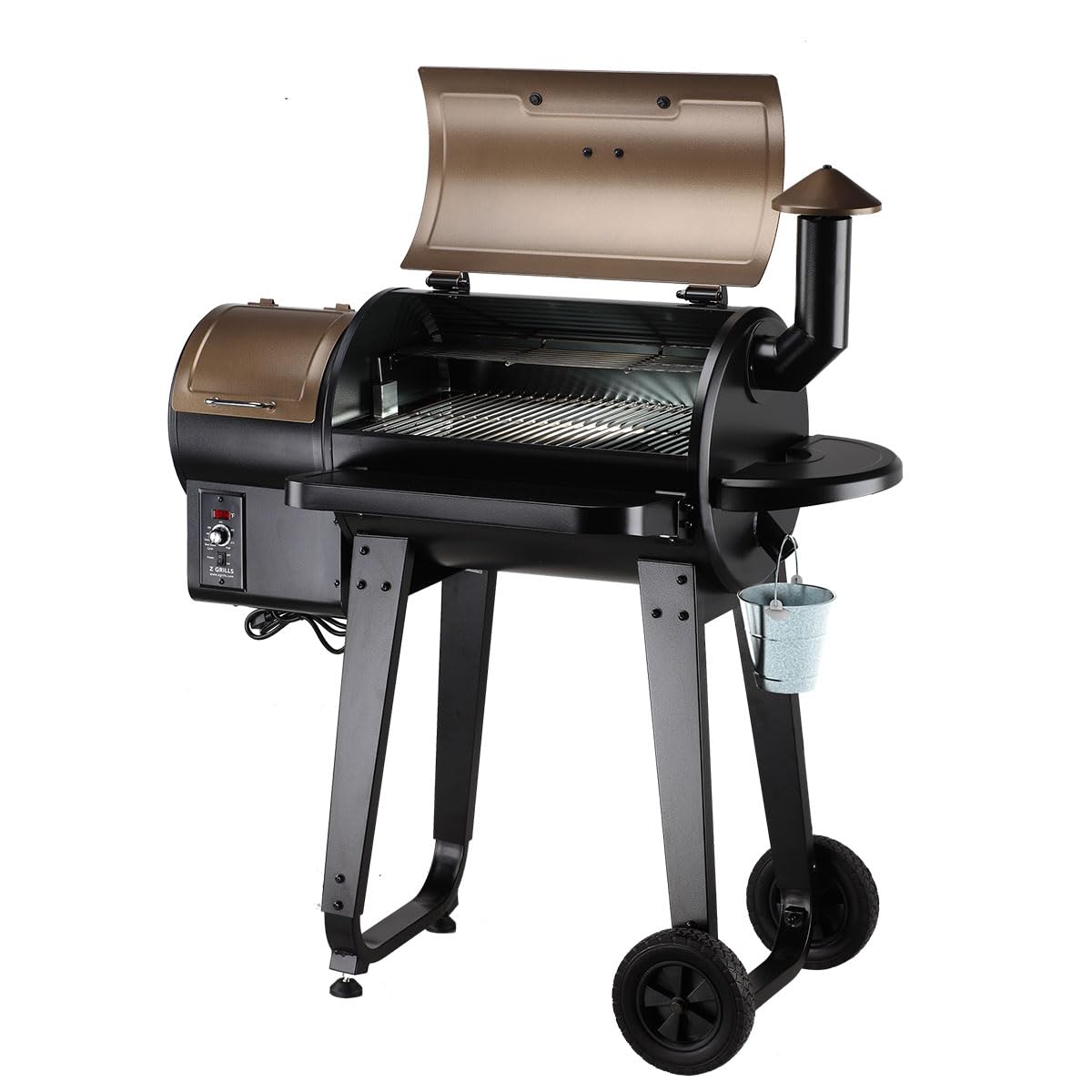 Z GRILLS ZPG-450A Wood Pellet Grill & Smoker with PID V3.0 Controller, 459 Sq in Cook Area, Meat Probe, Foldable Shelf, 8 in 1 BBQ Grill Outdoor Auto Temperature Control, Black