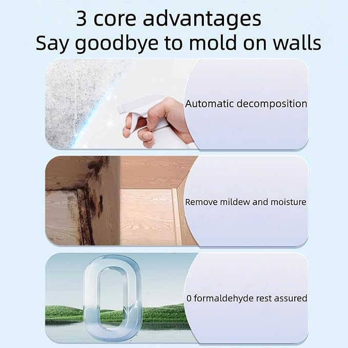 Streak-Free Wall Stain Remover Spray for Painted Walls, Multi-Surface Cleaner for Dirt, Grease & Marks, No-Rinse Formula for Home Use (2 Pcs)